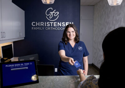 Experience the ease of check-in with our helpful staff during your visit, or explore this moment through our virtual office tour.