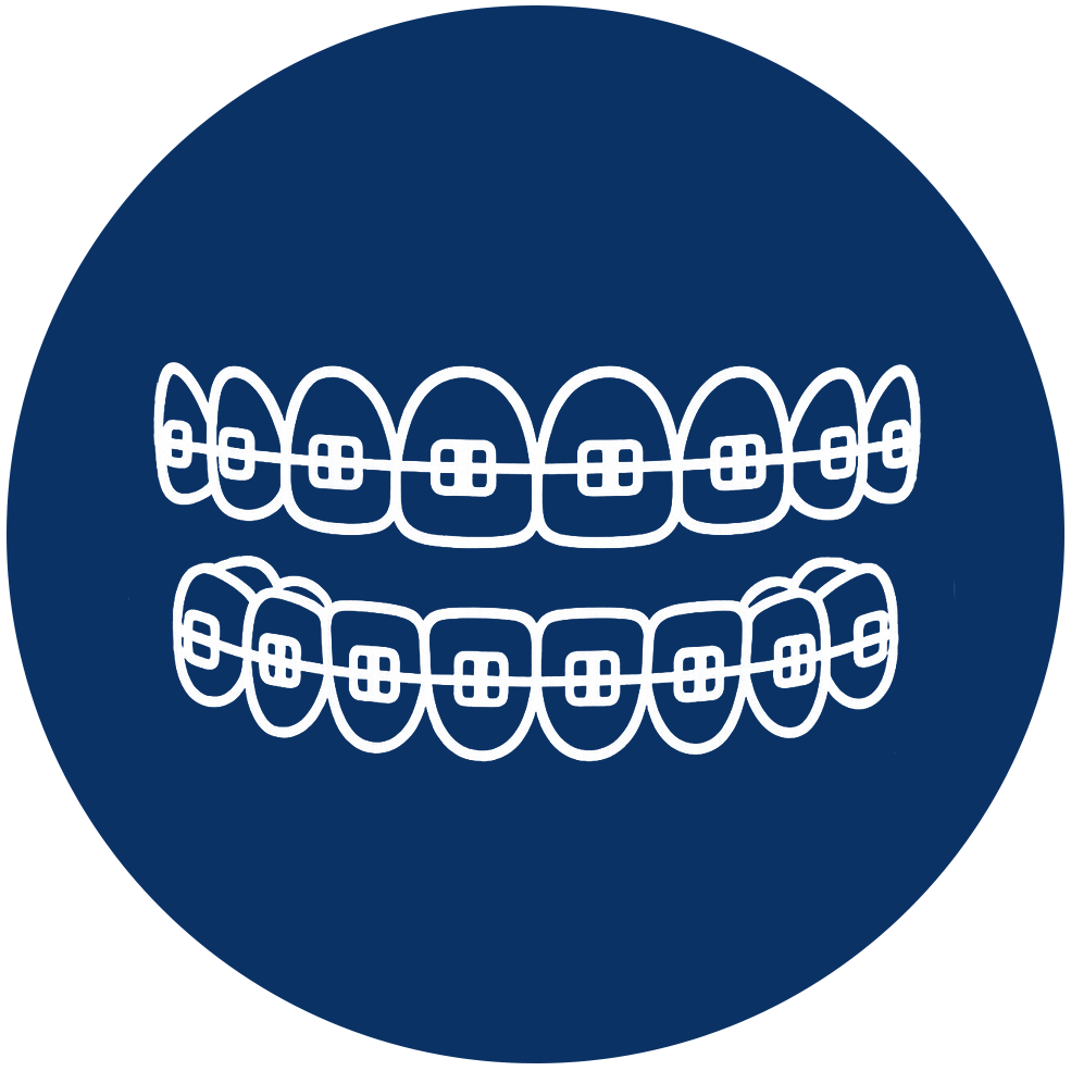 Fresno Braces Icon - Christensen Family Orthodontics" Fresno Braces Icon - Traditional Orthodontic Treatment Symbol"
